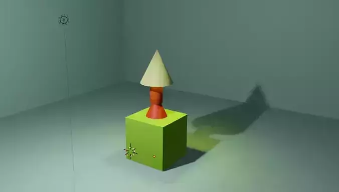 Model Of A Lamp On A Side Stole Low-poly 3D model