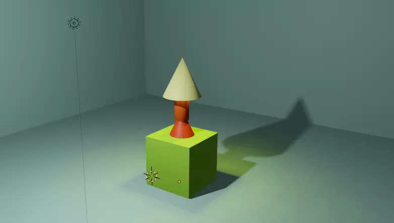Model Of A Lamp On A Side Stole Low-poly 3D model_0