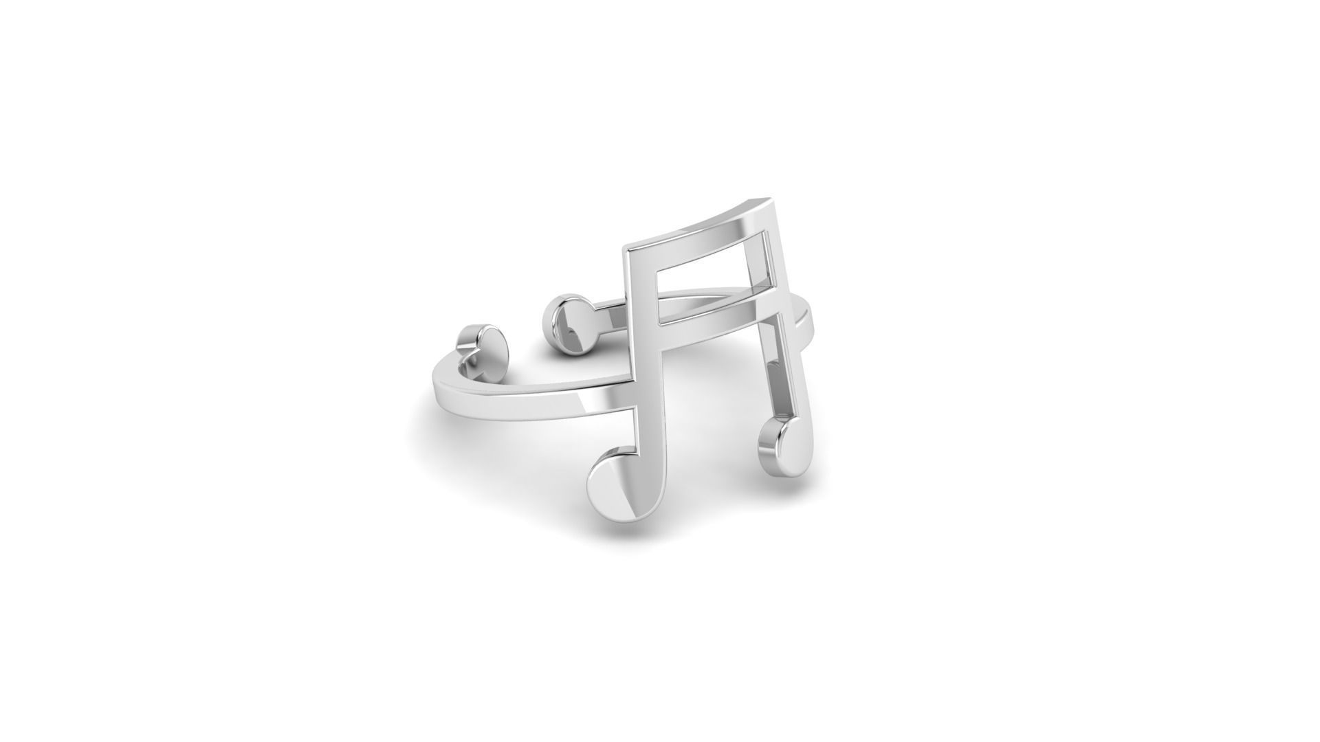 Minimalistic simple musical note ring 3D print model_6