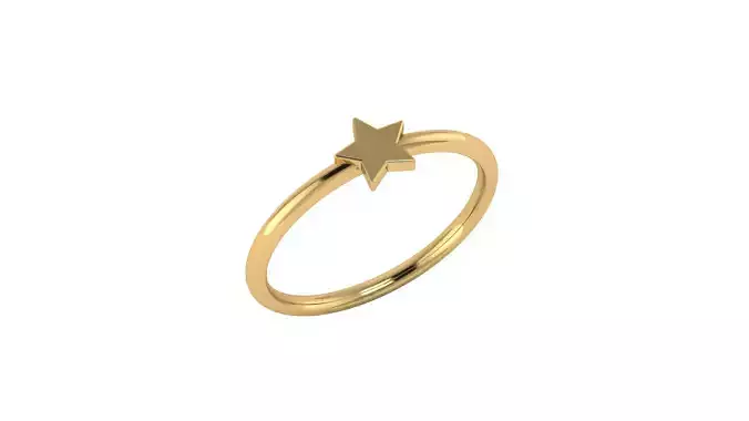 Minimalistic simple star ring