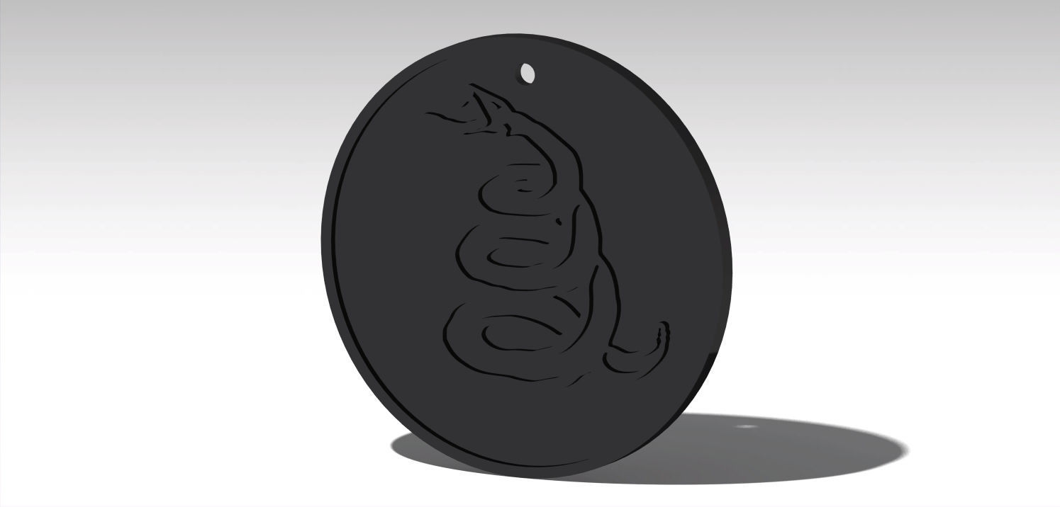 Metallica Snake Coin 3D print model_4