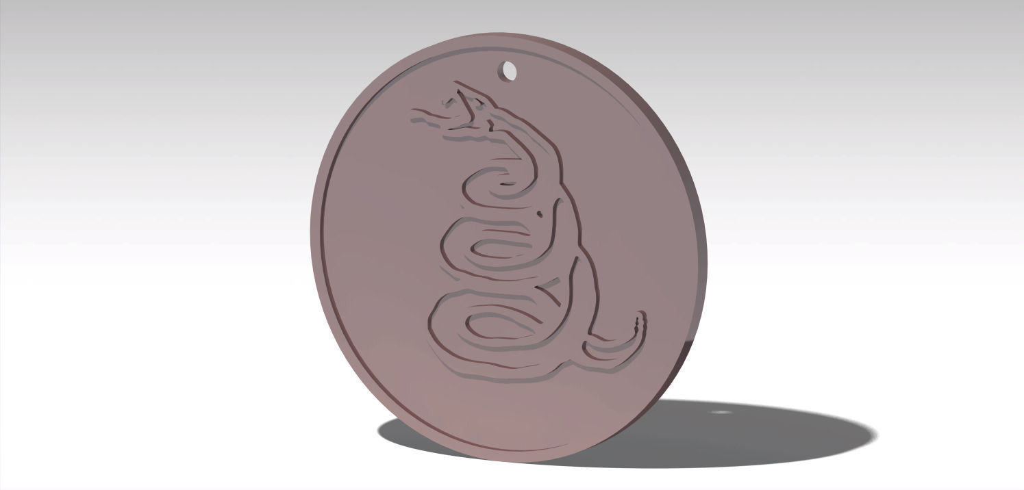 Metallica Snake Coin 3D print model_1