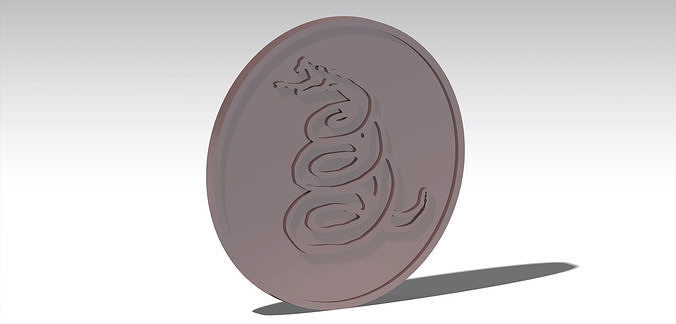 Metallica Snake Coin 3D print model