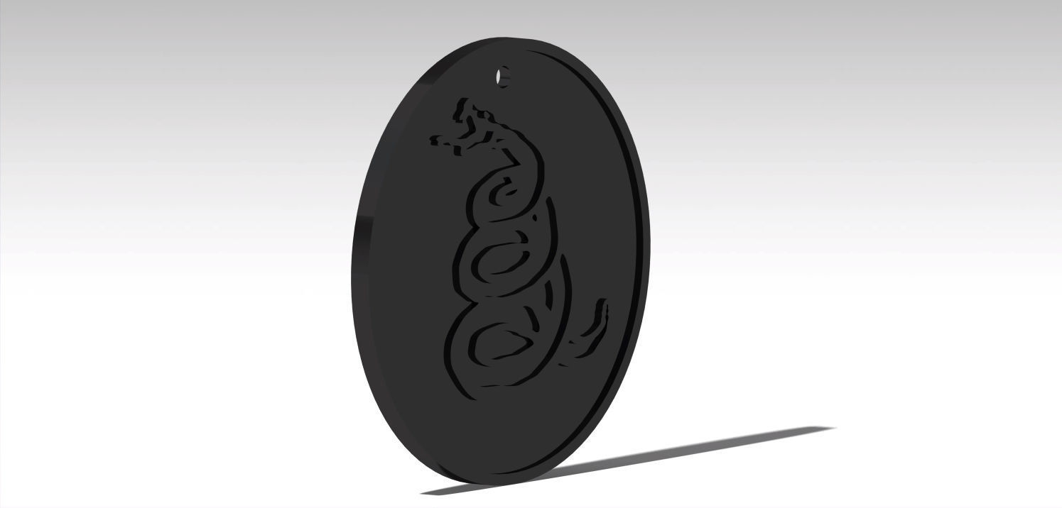 Metallica Snake Coin 3D print model_3