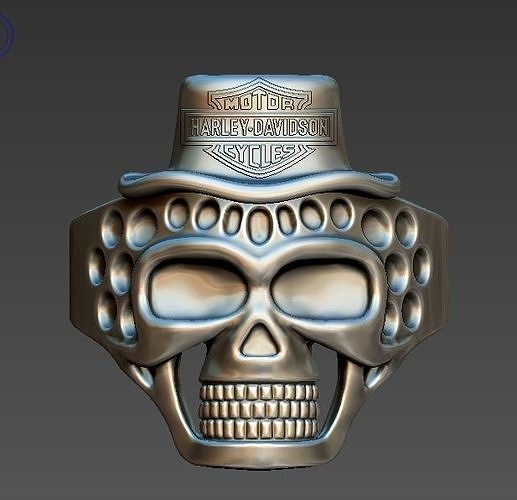 harley davidson skull 3D print model