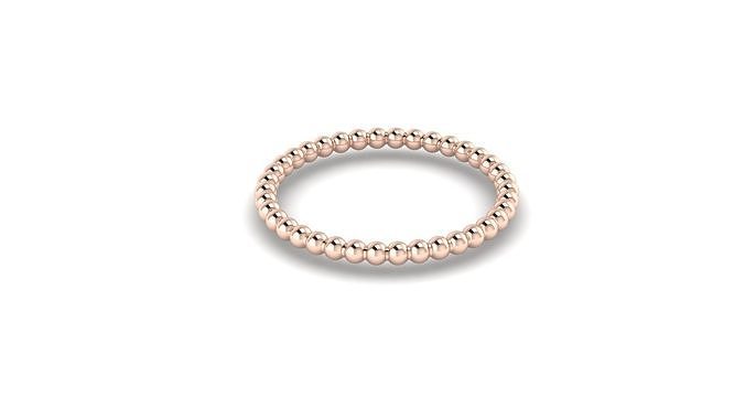 Minimalistic simple circle ball bead ring 3D print model
