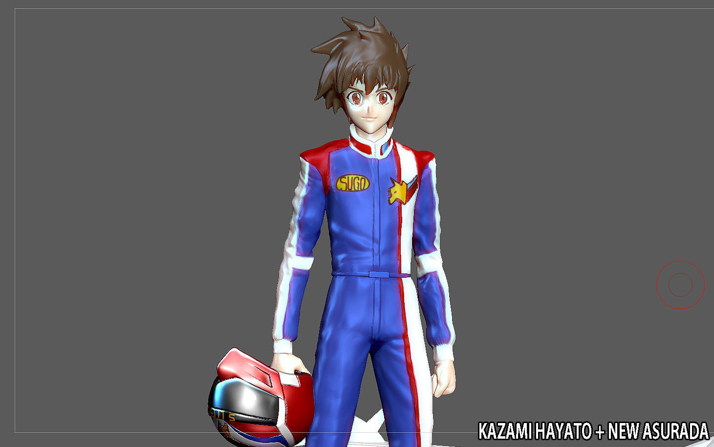 KAZAMI HAYATO ASURADA CYBER FORMULA STATUE DIORAMA RACE ANIME 3D print model_1