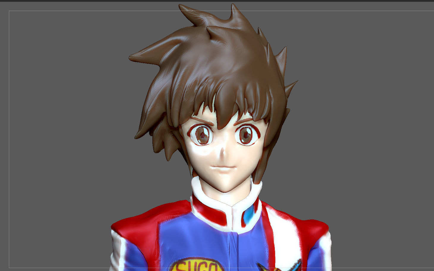 KAZAMI HAYATO ASURADA CYBER FORMULA STATUE DIORAMA RACE ANIME 3D print model_3