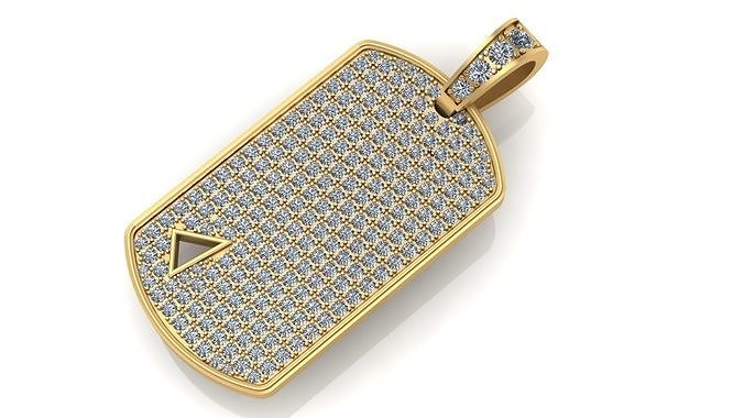Rectangle pendands with diamonds 3D print model