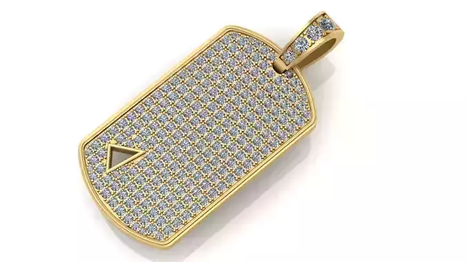 Rectangle pendands with diamonds 3D print model