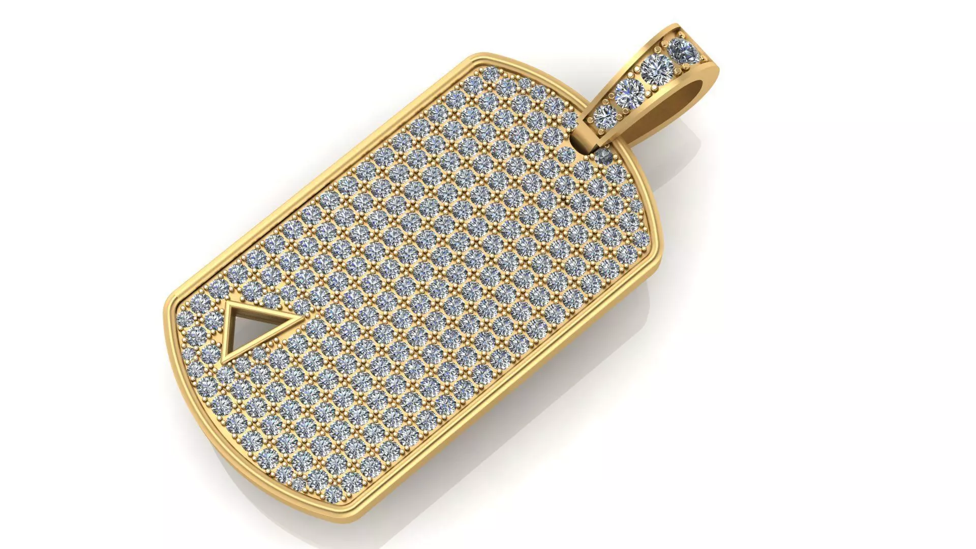 Rectangle pendands with diamonds 3D print model_0