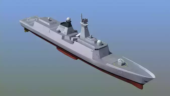 Type 054A Frigate Low-poly 3D model