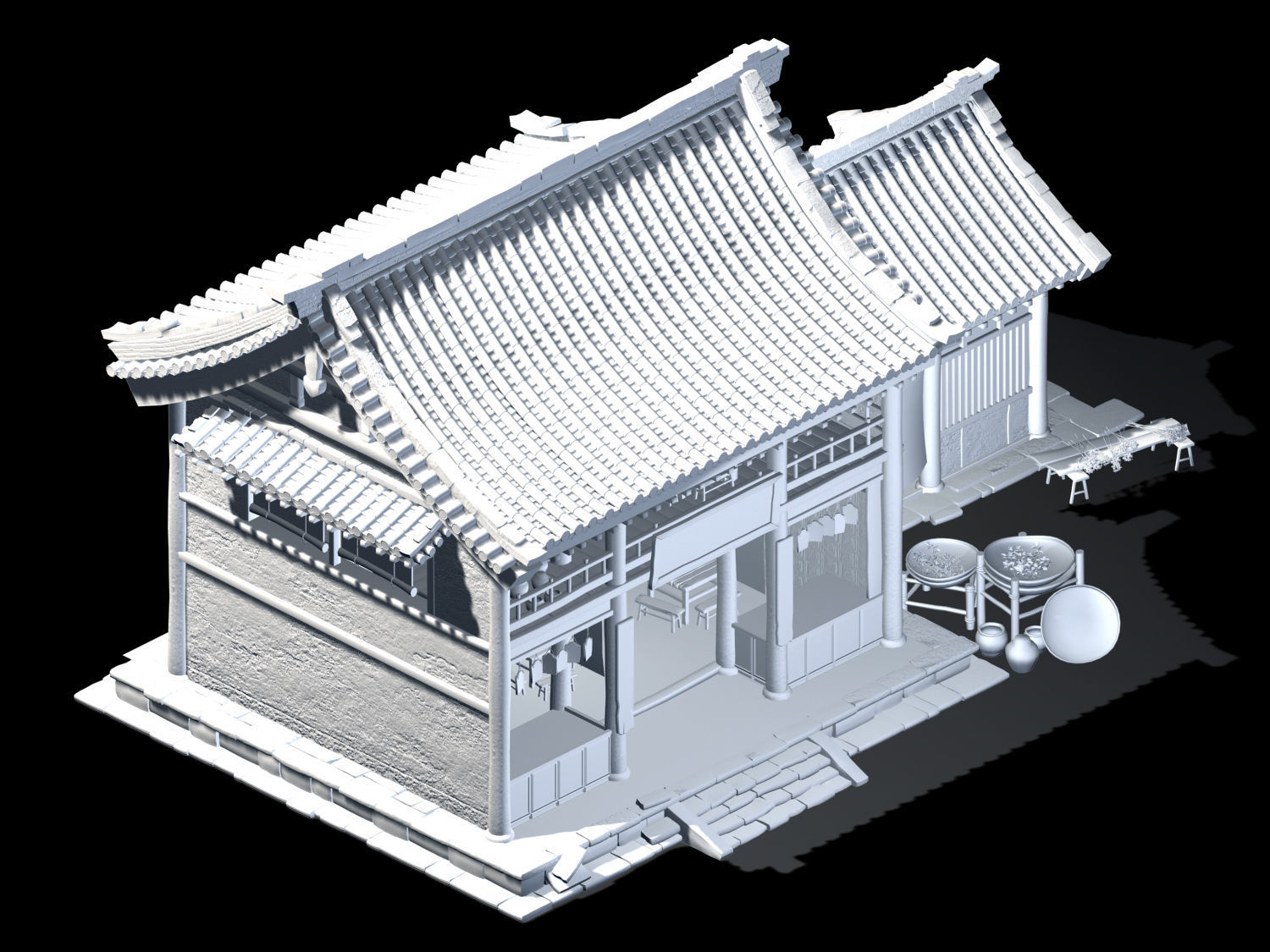 Song dynasty-Dongshi-Drugstore 3D model_2