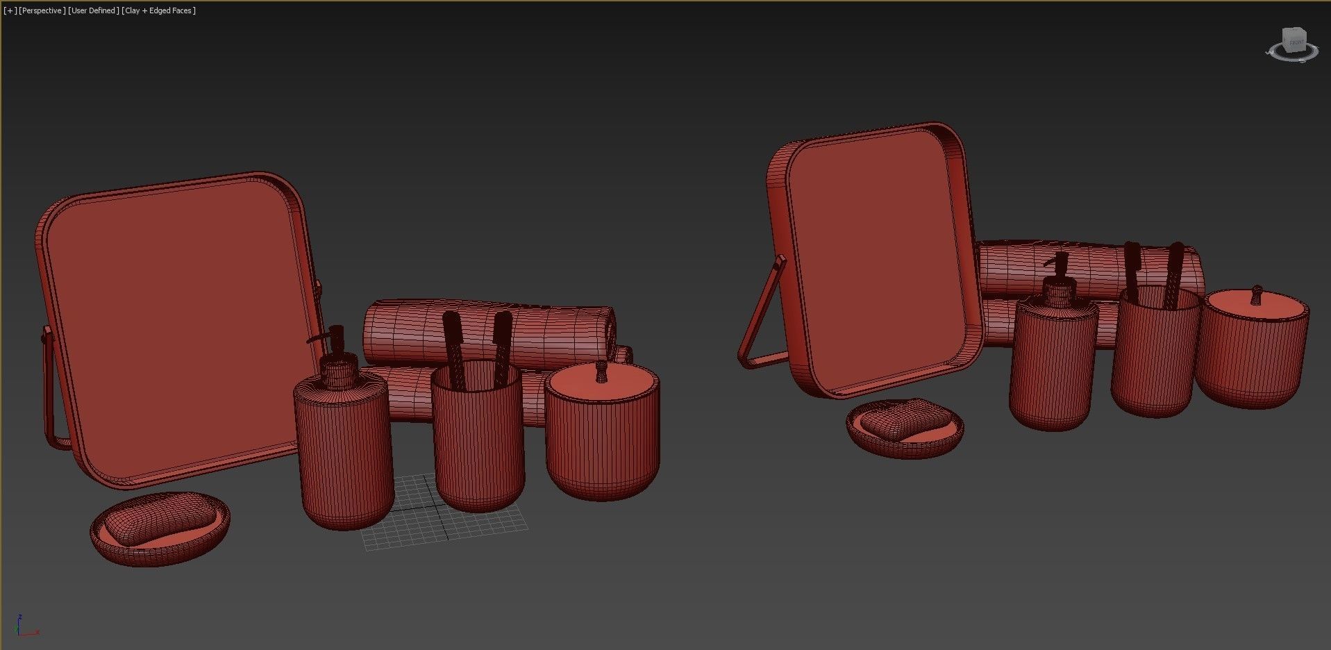 Bathroom accessories in Loft style 2 Free 3D model_7