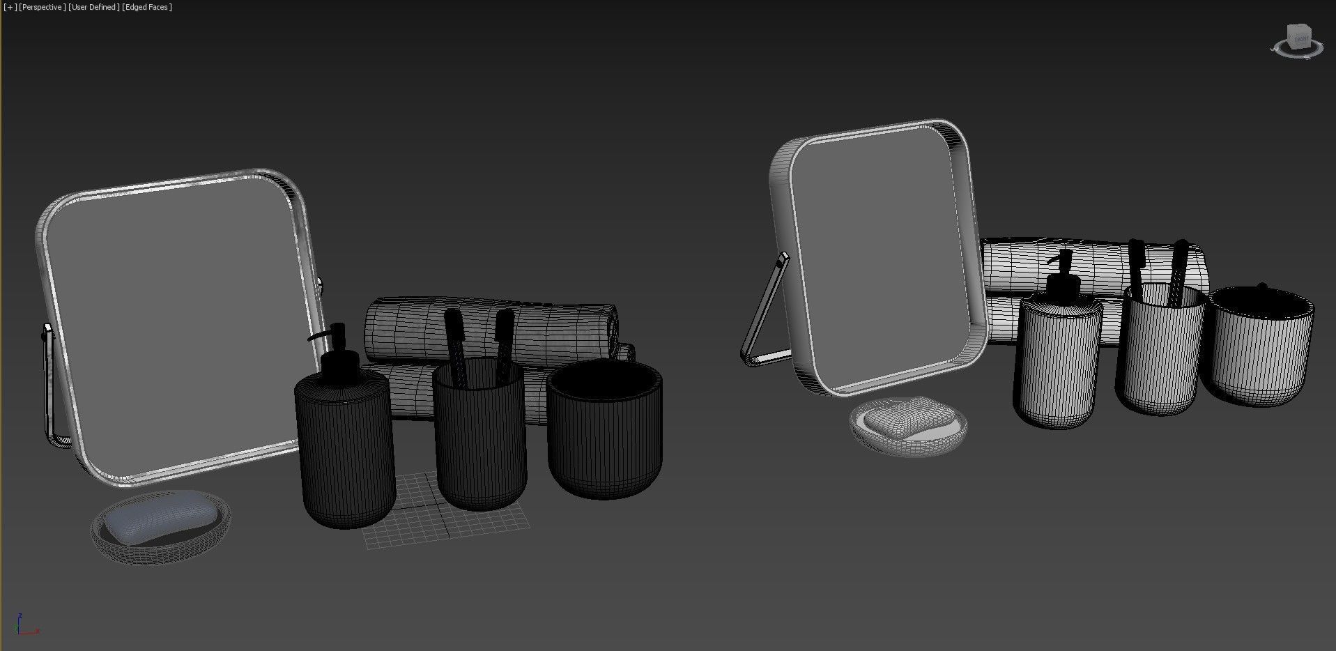 Bathroom accessories in Loft style 2 Free 3D model_4