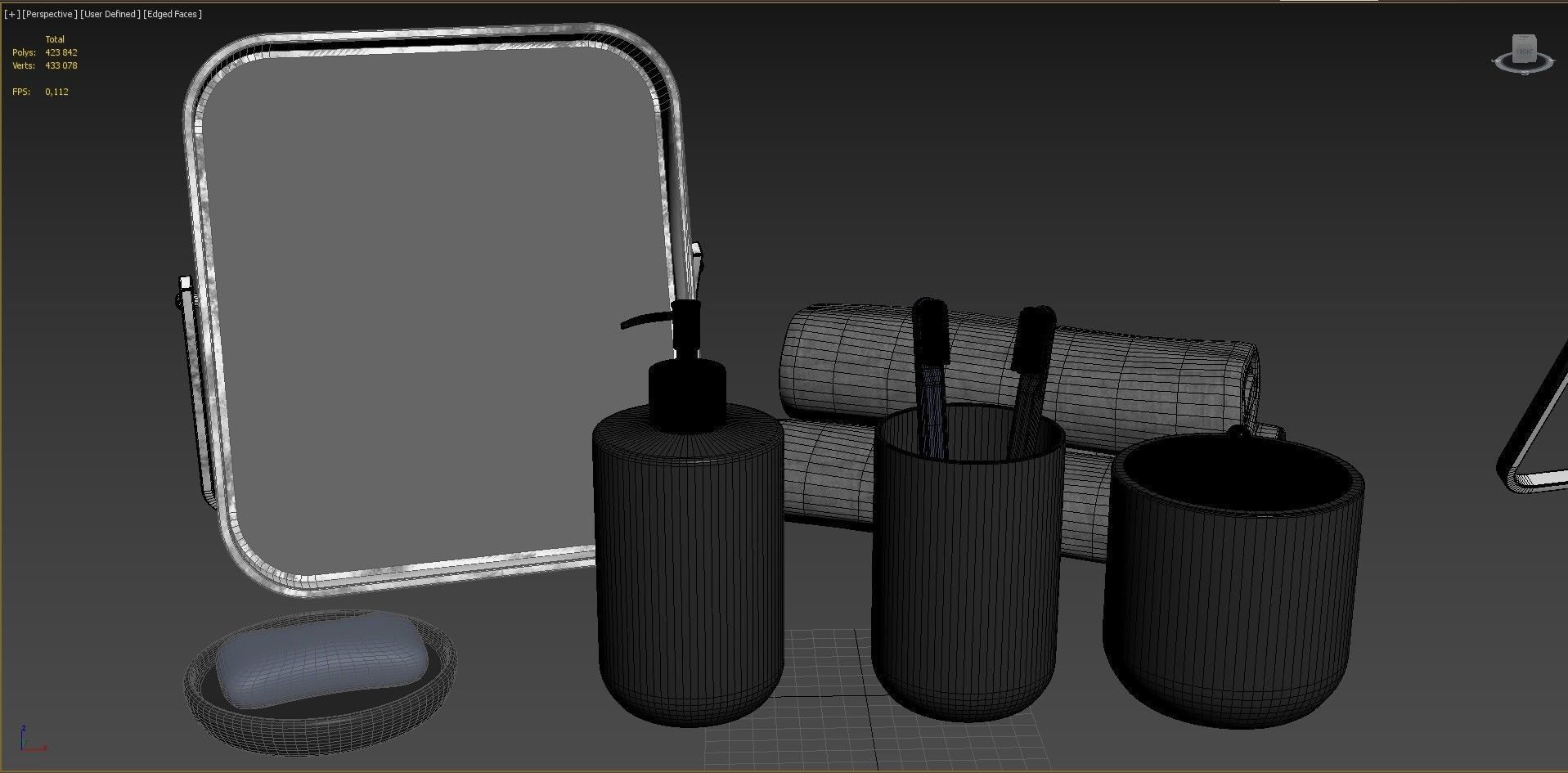 Bathroom accessories in Loft style 2 Free 3D model_6