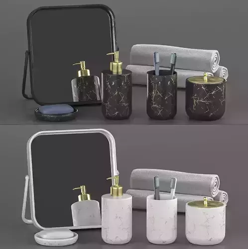 Bathroom accessories in Loft style 2 Free 3D model