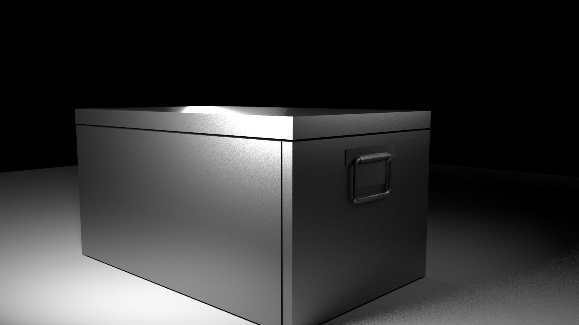 Iron box Free low-poly 3D model_2