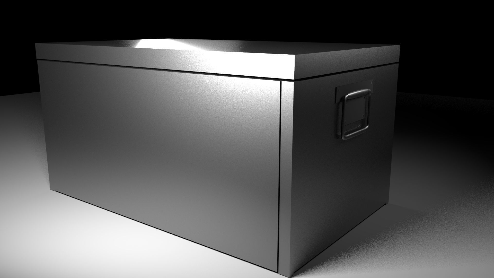 Iron box Free low-poly 3D model_3