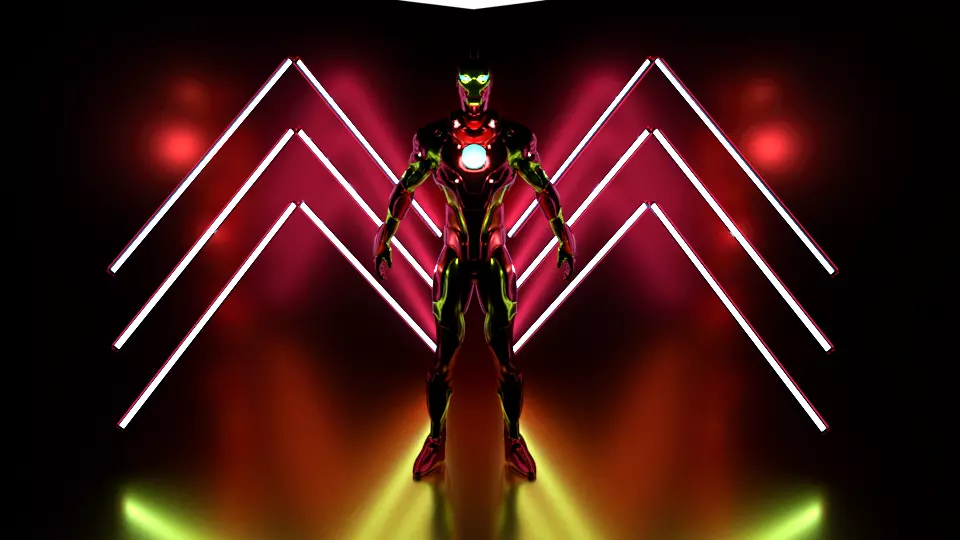 Ironman avengers iron man wallpaper Free low-poly 3D model