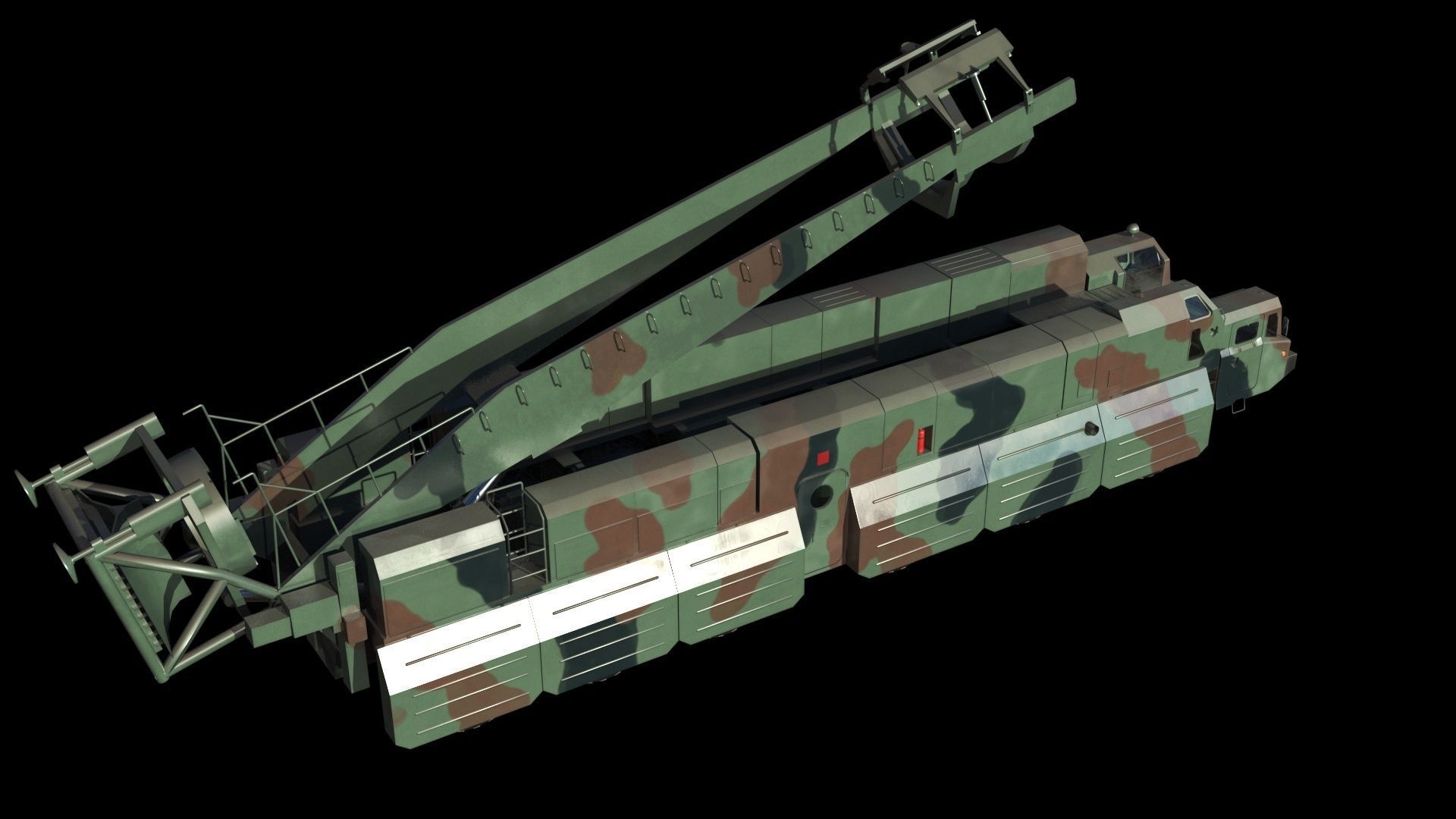 Hwasong 12 missile launcher 3D model_3