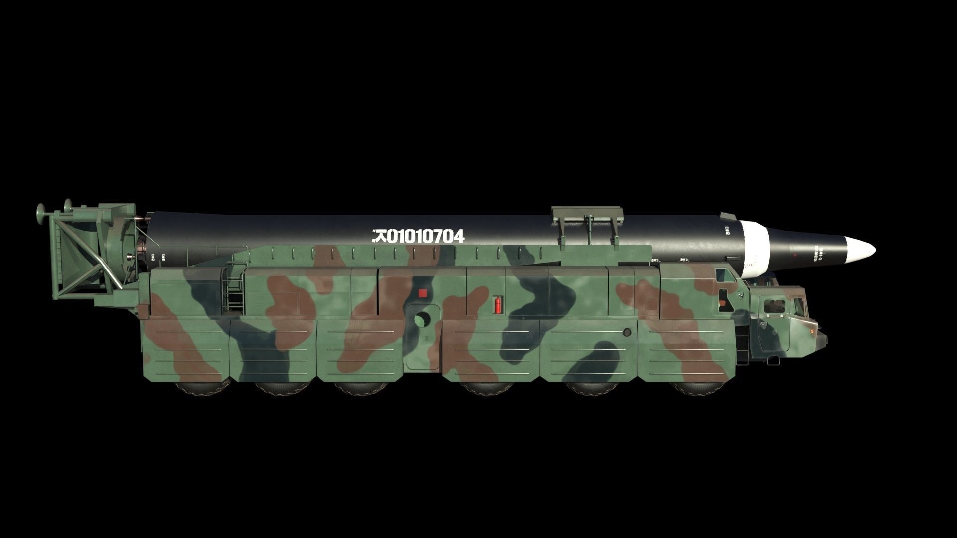 Hwasong 12 missile launcher 3D model_1