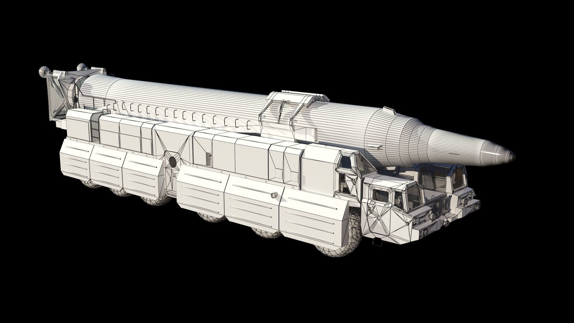 Hwasong 12 missile launcher 3D model_13