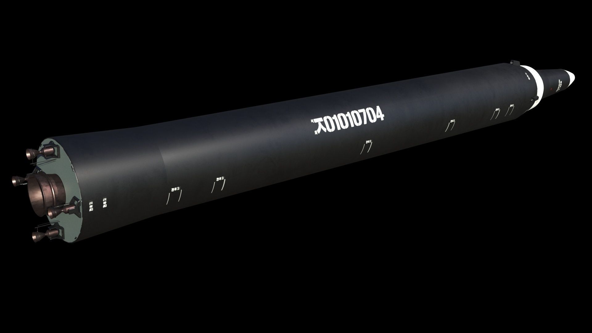 Hwasong 12 missile launcher 3D model_11