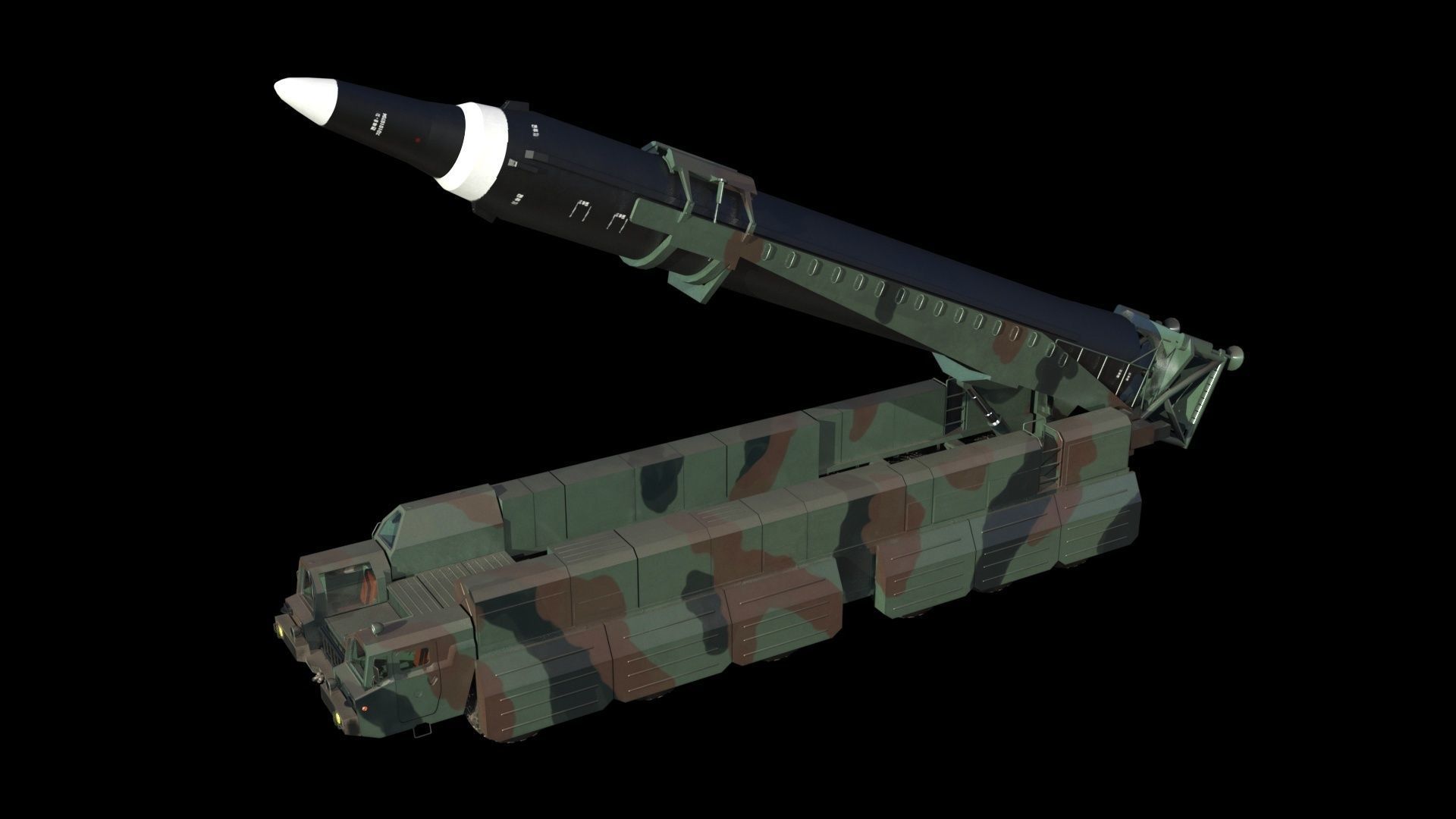 Hwasong 12 missile launcher 3D model_6