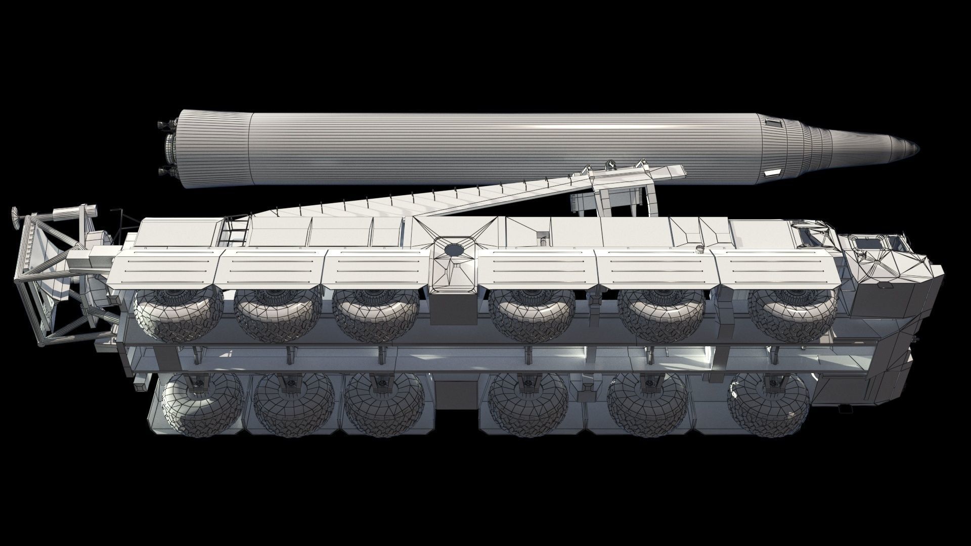 Hwasong 12 missile launcher 3D model_15