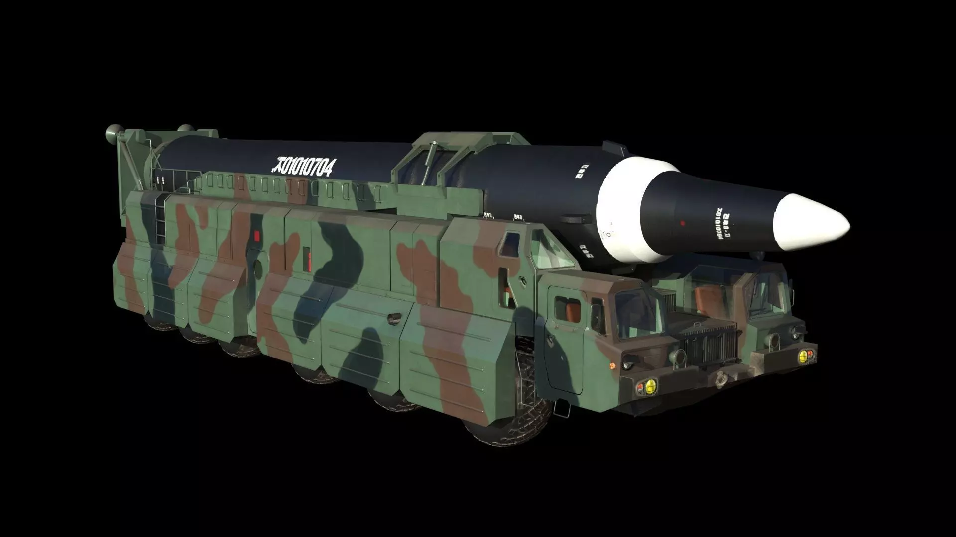 Hwasong 12 missile launcher 3D model_0