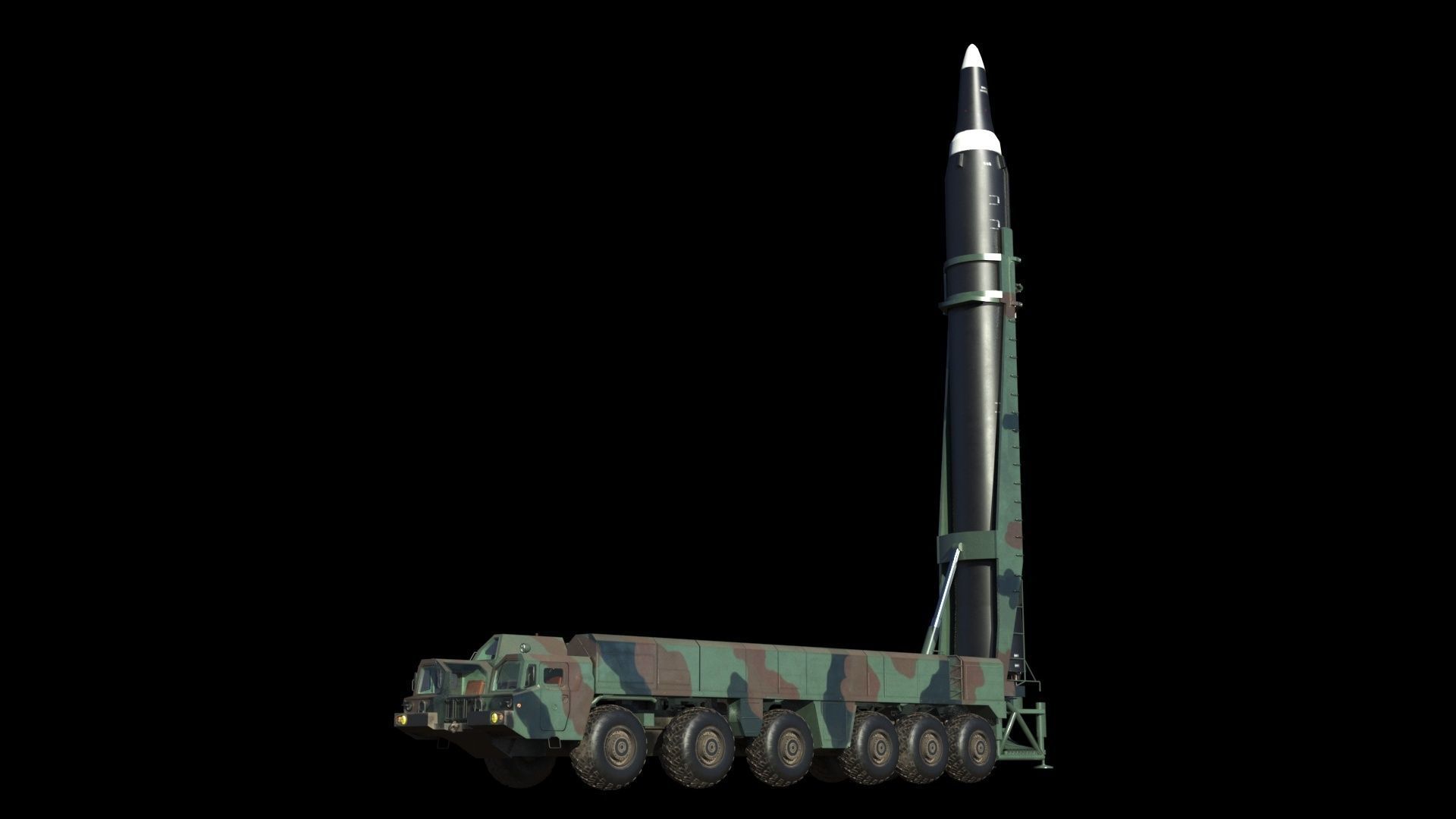Hwasong 12 missile launcher 3D model_8