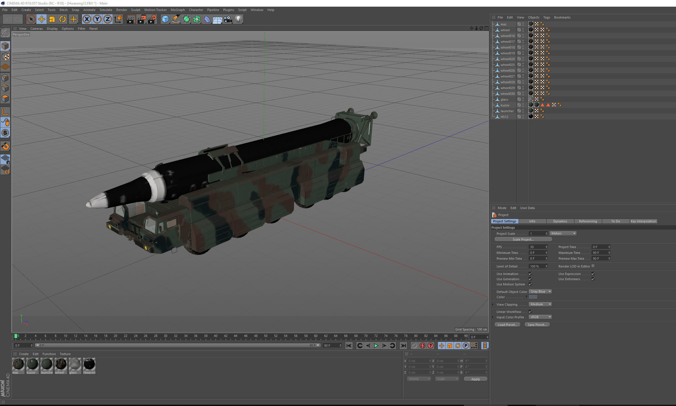 Hwasong 12 missile launcher 3D model_18