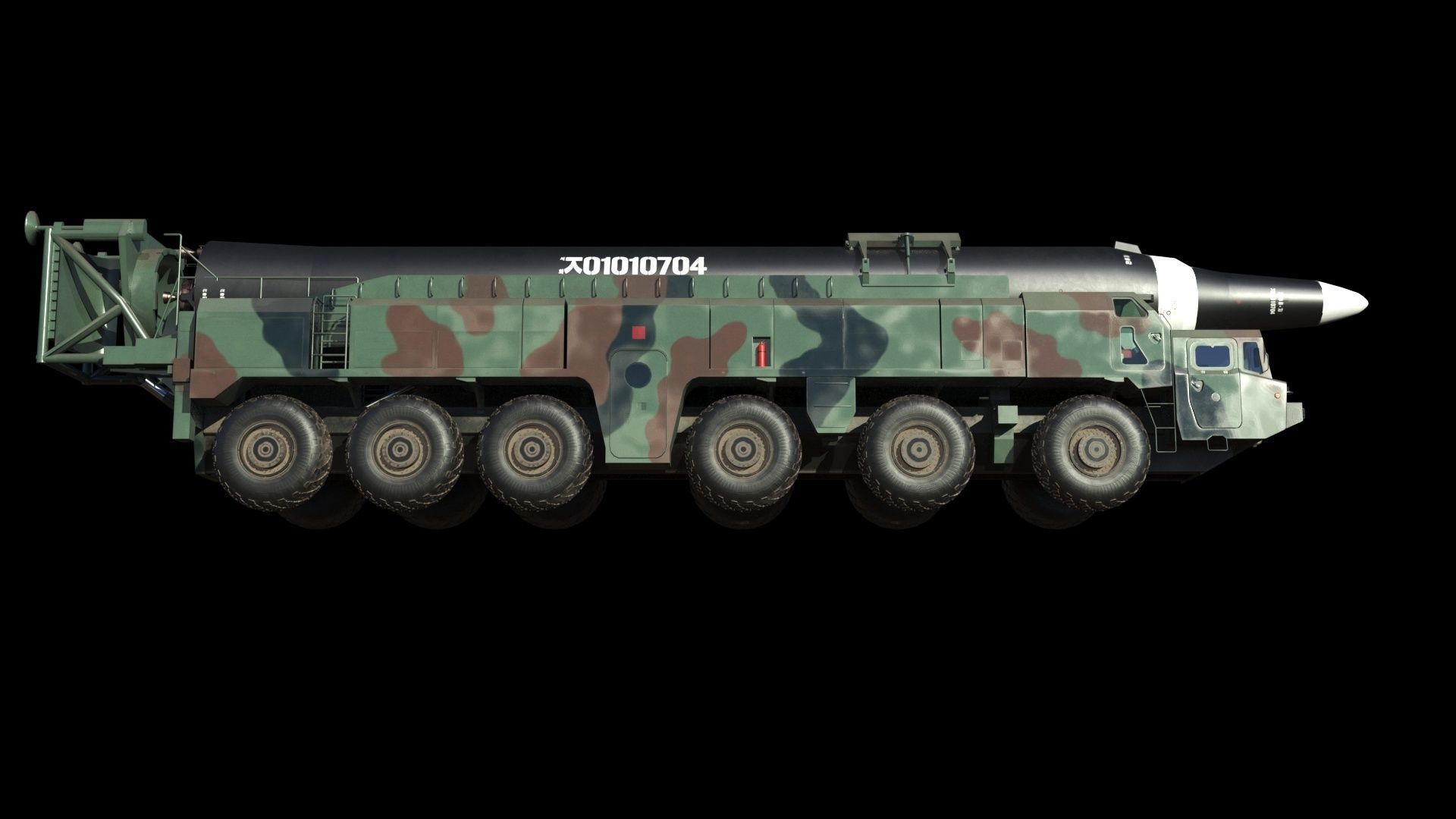 Hwasong 12 missile launcher 3D model_10