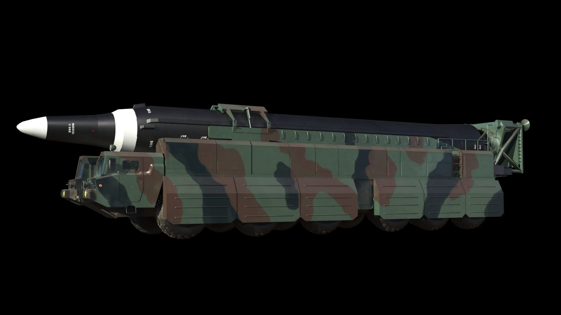 Hwasong 12 missile launcher 3D model_5
