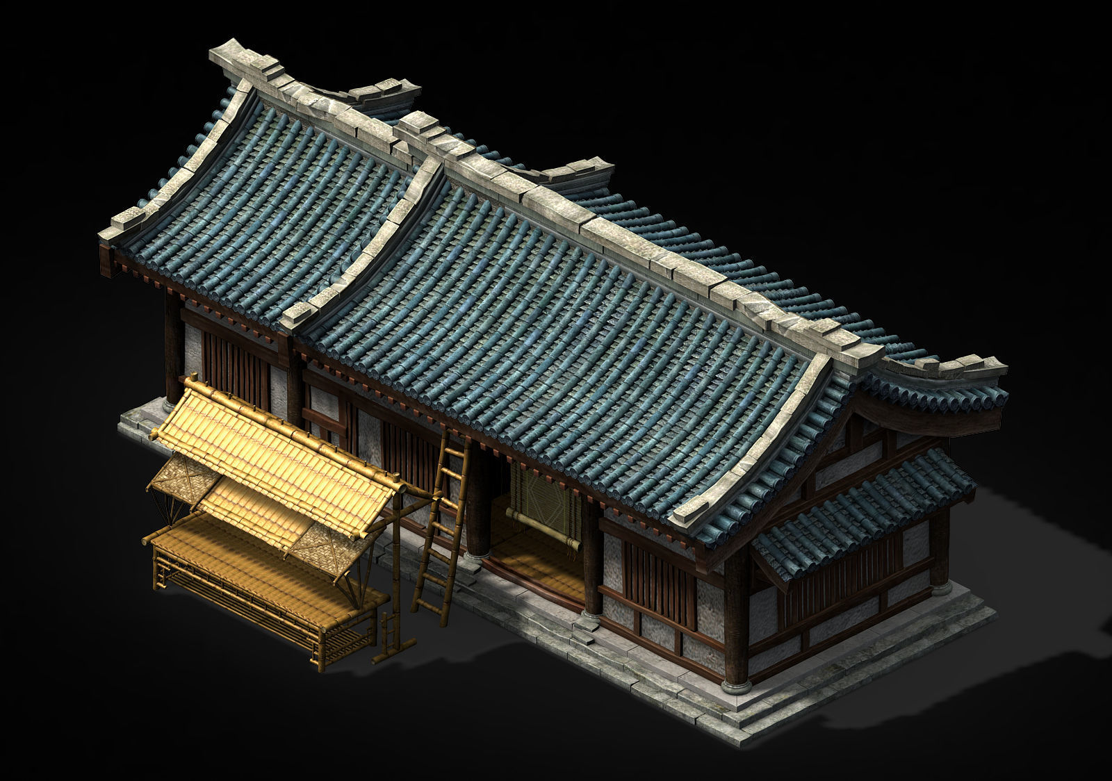 Song dynasty-Dongshi-Bamboo Shop 3D model_1