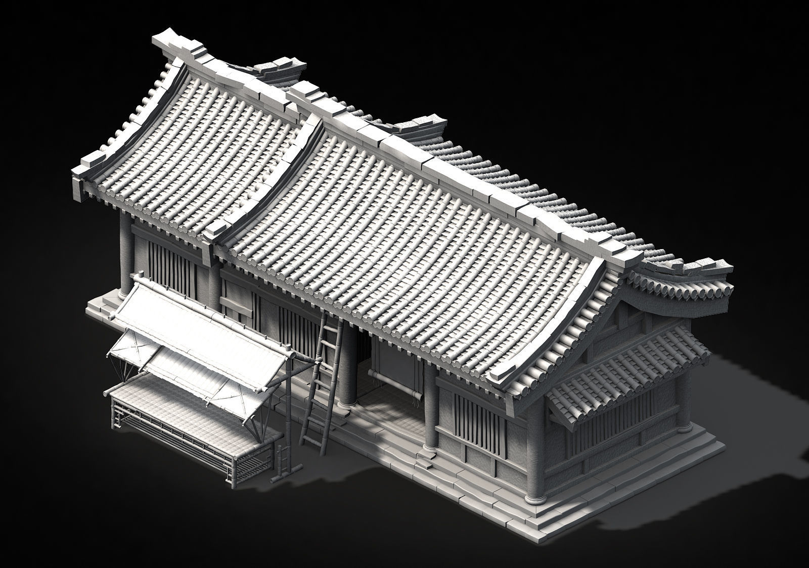 Song dynasty-Dongshi-Bamboo Shop 3D model_2