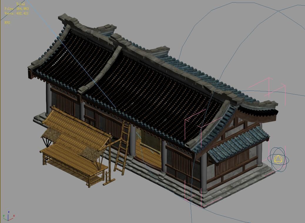 Song dynasty-Dongshi-Bamboo Shop 3D model_3