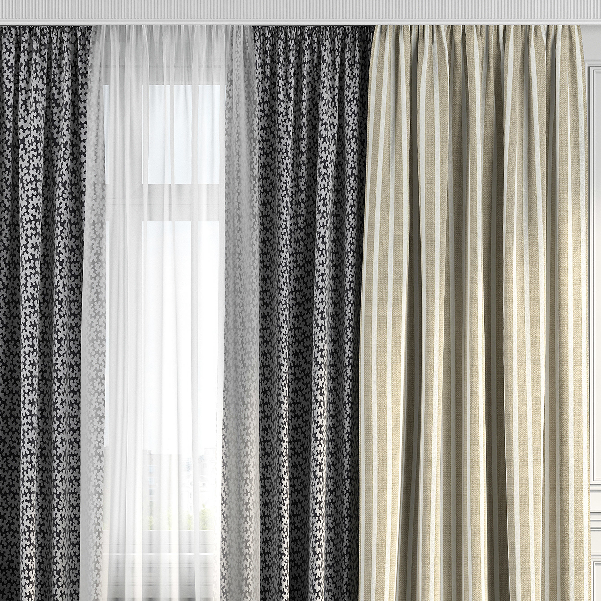 Curtain Set 178 3D model_2