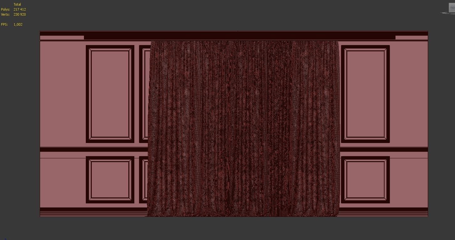 Curtain Set 178 3D model_5