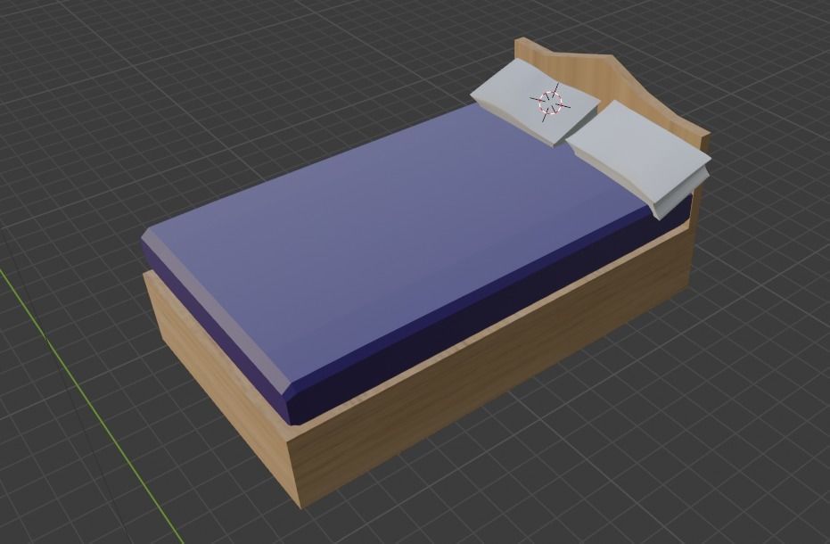 RENDERED BED HIGH QUALITY WITH MATERIALS Free 3D model_2