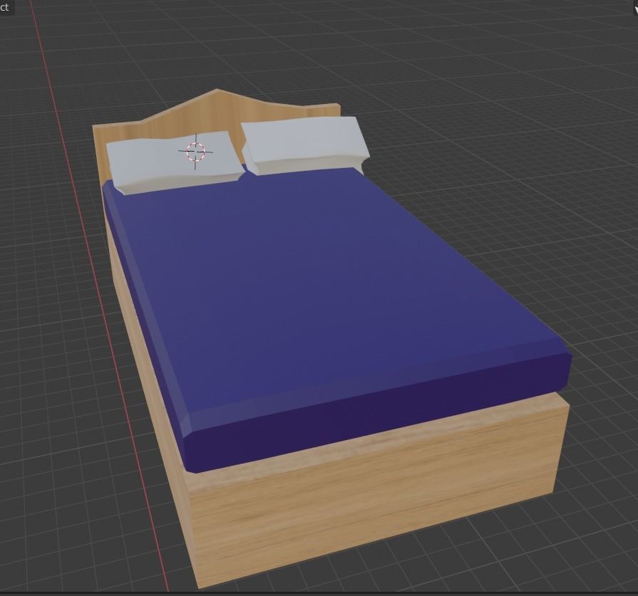 RENDERED BED HIGH QUALITY WITH MATERIALS Free 3D model_1