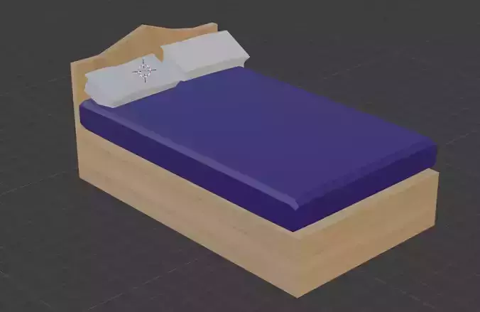 RENDERED BED HIGH QUALITY WITH MATERIALS
