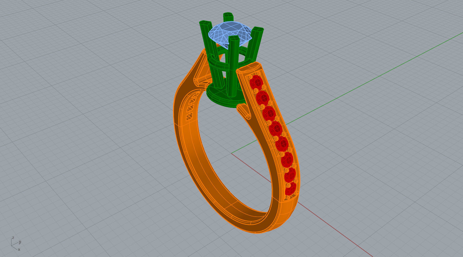 Soliter ring 3D print model 3D print model_5