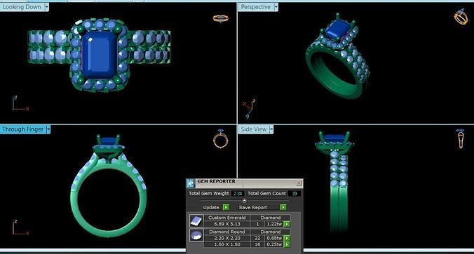 Diamond Ring 3d model  3D model