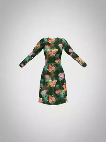 BALLOON SLEEVE DRESS 