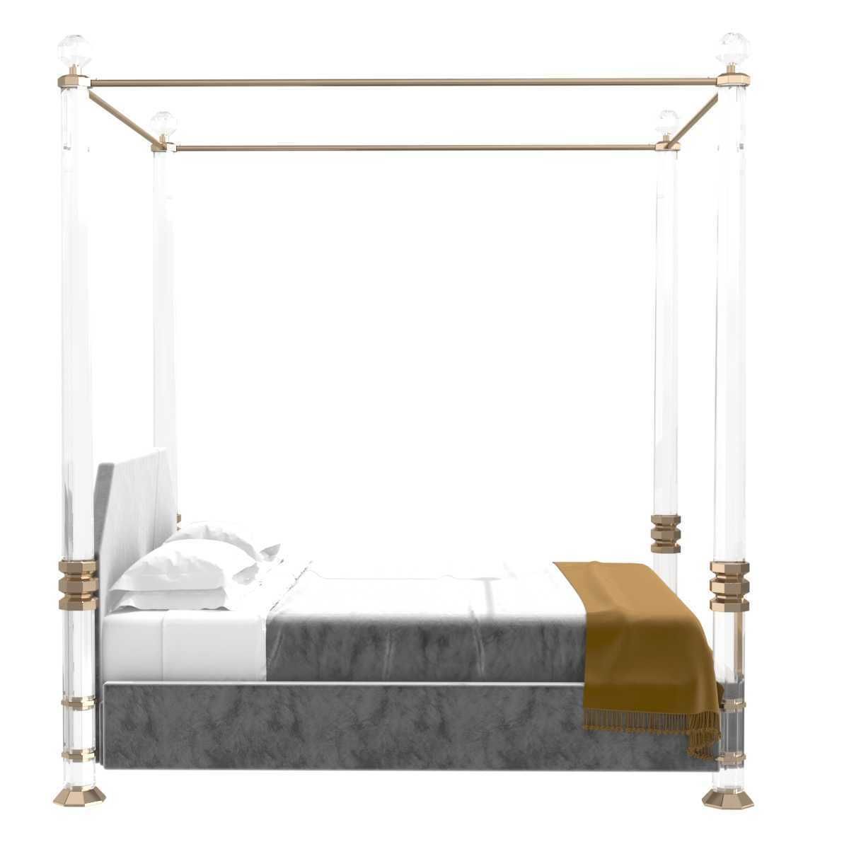 Charles Hollis Jones Bob Hope King-Size Bed in Lucite    3D model_3