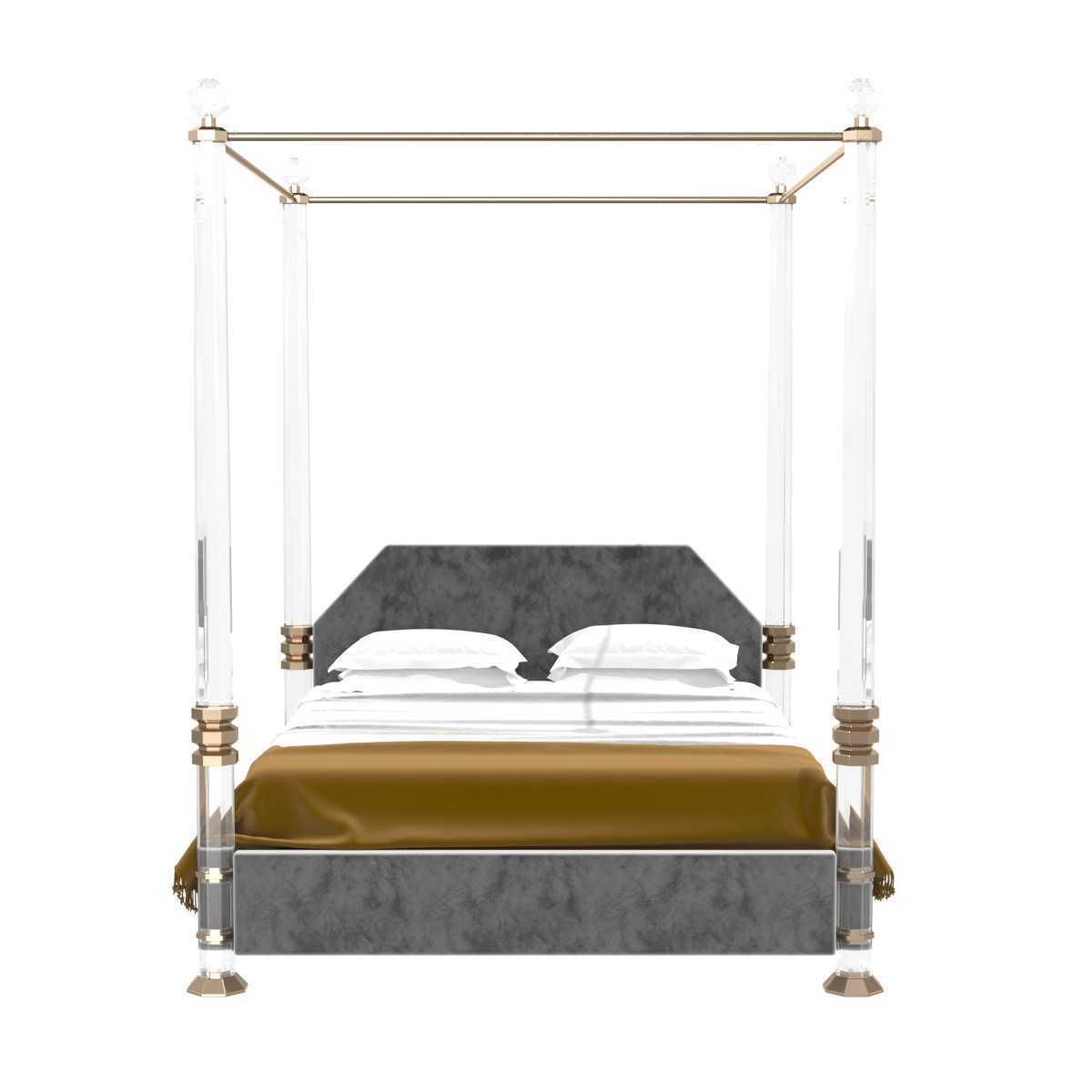 Charles Hollis Jones Bob Hope King-Size Bed in Lucite    3D model_1