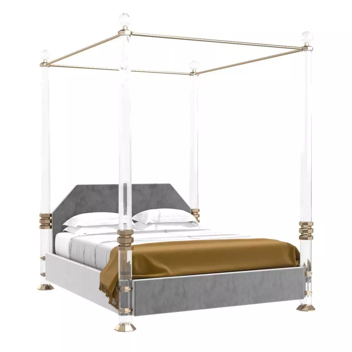 Charles Hollis Jones Bob Hope King-Size Bed in Lucite    3D model_0