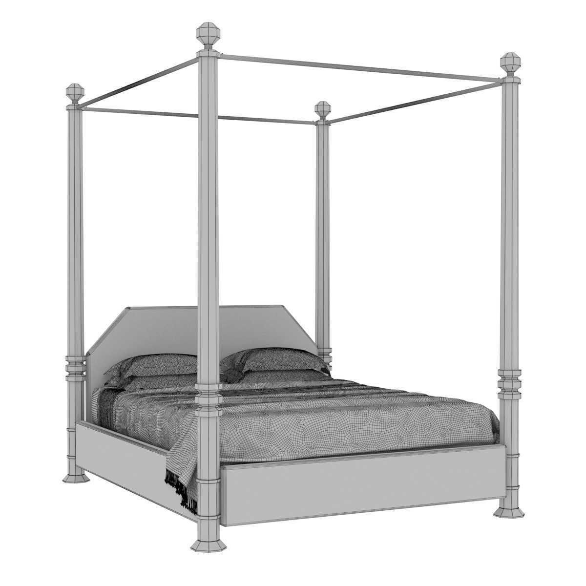 Charles Hollis Jones Bob Hope King-Size Bed in Lucite    3D model_5